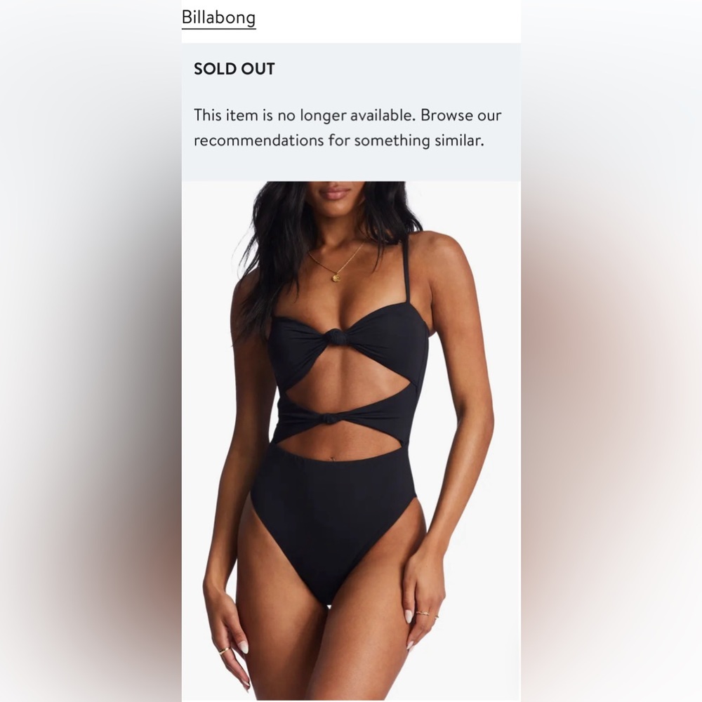 Billabong Sol Searcher Cutout One-Piece Swimsuit